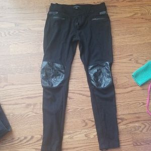 Shine star pants medium leather accent